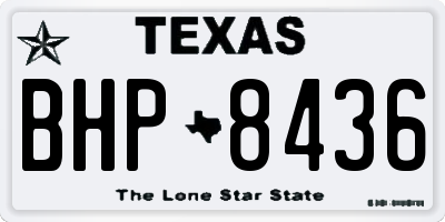 TX license plate BHP8436