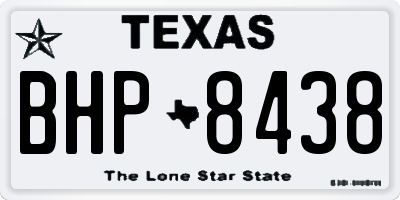 TX license plate BHP8438
