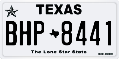 TX license plate BHP8441