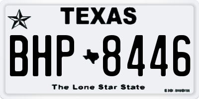 TX license plate BHP8446