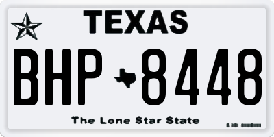 TX license plate BHP8448