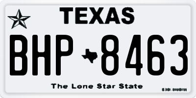 TX license plate BHP8463
