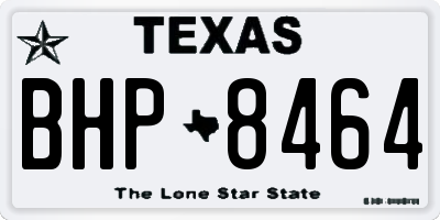 TX license plate BHP8464