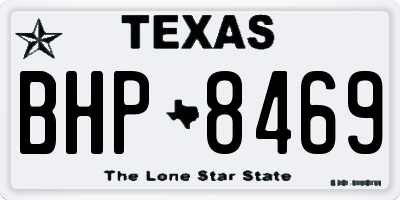 TX license plate BHP8469
