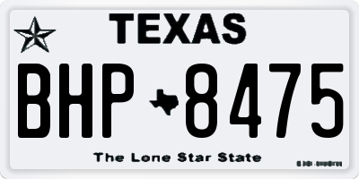 TX license plate BHP8475