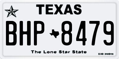 TX license plate BHP8479