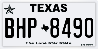 TX license plate BHP8490