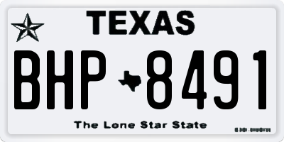 TX license plate BHP8491