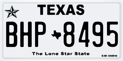 TX license plate BHP8495