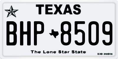 TX license plate BHP8509