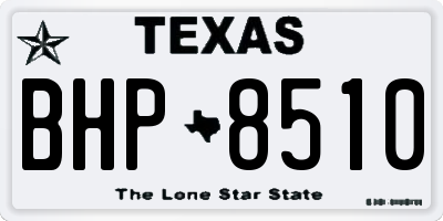 TX license plate BHP8510