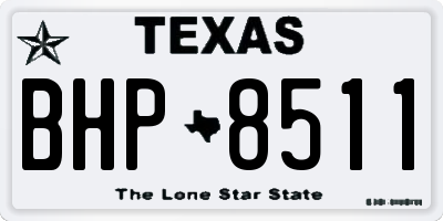 TX license plate BHP8511