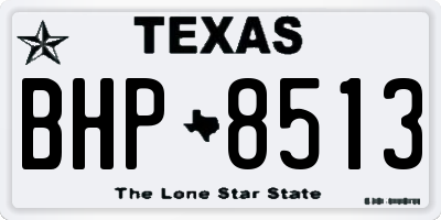 TX license plate BHP8513