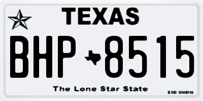 TX license plate BHP8515