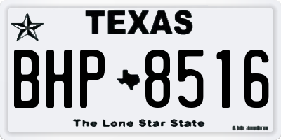TX license plate BHP8516
