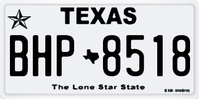 TX license plate BHP8518