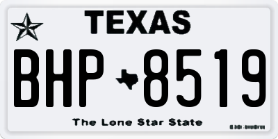 TX license plate BHP8519