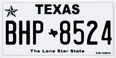 TX license plate BHP8524