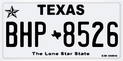 TX license plate BHP8526