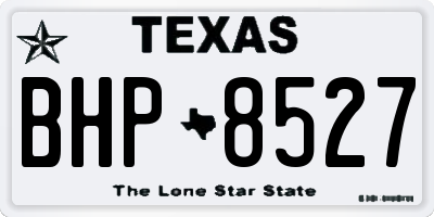 TX license plate BHP8527