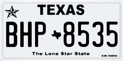 TX license plate BHP8535