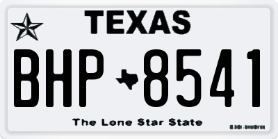 TX license plate BHP8541