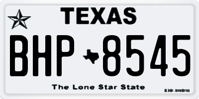 TX license plate BHP8545