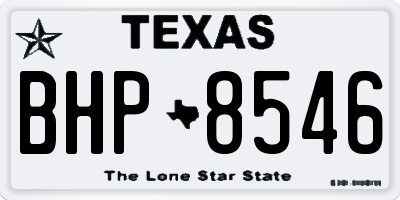 TX license plate BHP8546