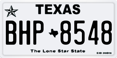 TX license plate BHP8548
