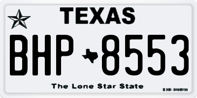 TX license plate BHP8553