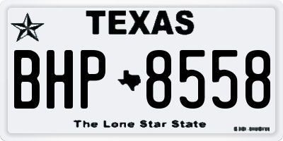 TX license plate BHP8558