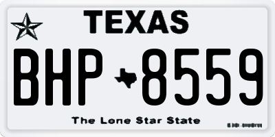 TX license plate BHP8559