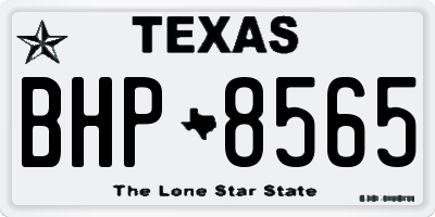 TX license plate BHP8565