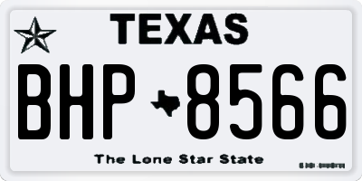 TX license plate BHP8566