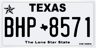TX license plate BHP8571