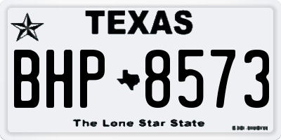 TX license plate BHP8573