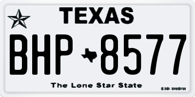 TX license plate BHP8577