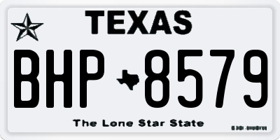 TX license plate BHP8579