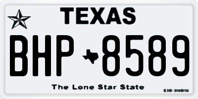 TX license plate BHP8589