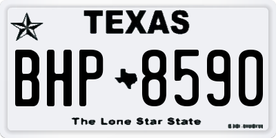 TX license plate BHP8590