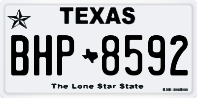 TX license plate BHP8592
