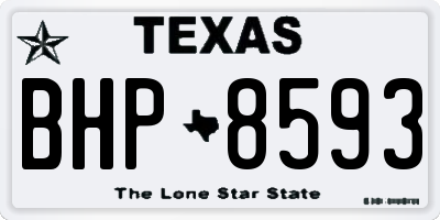 TX license plate BHP8593