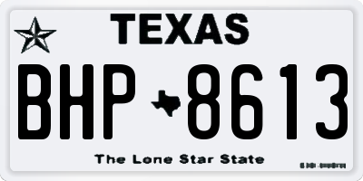 TX license plate BHP8613