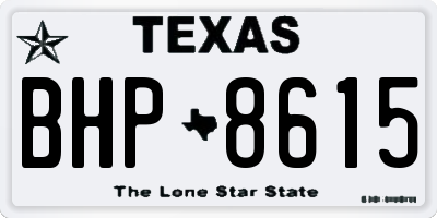 TX license plate BHP8615