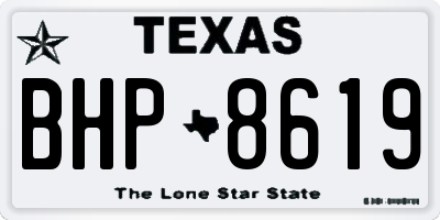 TX license plate BHP8619
