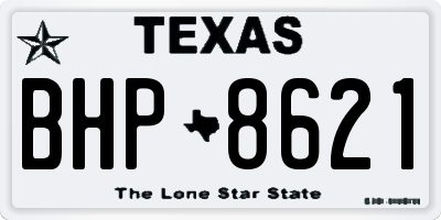 TX license plate BHP8621
