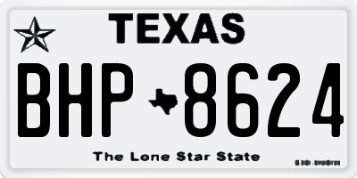 TX license plate BHP8624