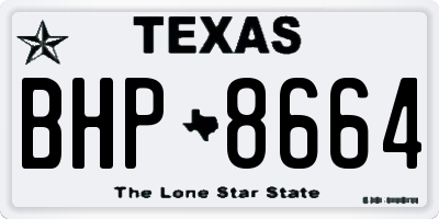 TX license plate BHP8664