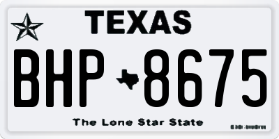 TX license plate BHP8675