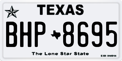 TX license plate BHP8695
